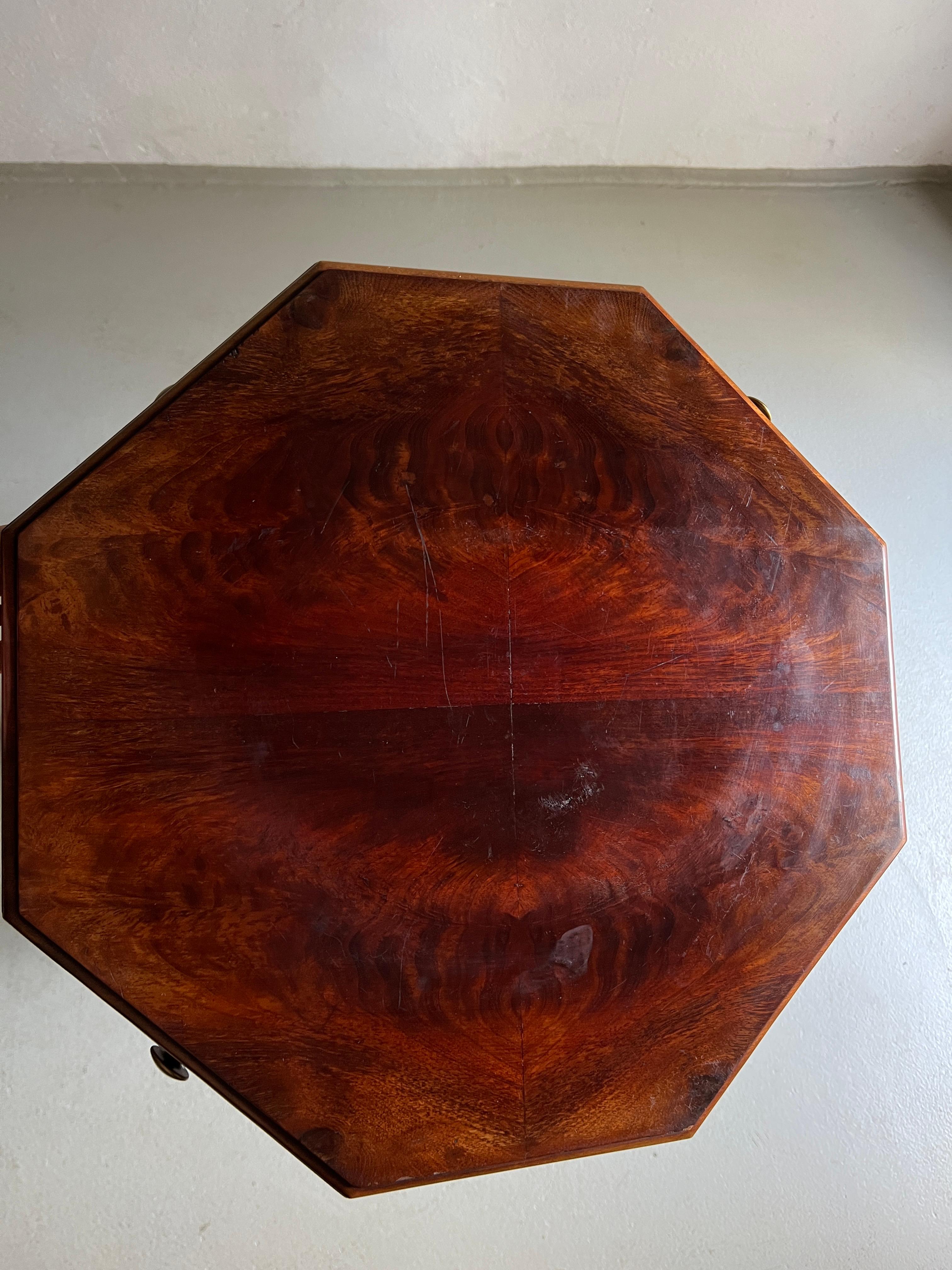 Cherry Wood Vitrine Side Table, France 1920s For Sale 3
