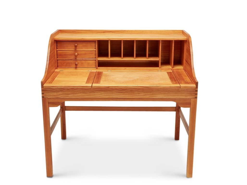 Mid-Century Modern Cherry Writing Desk by Andreas Hansen For Sale