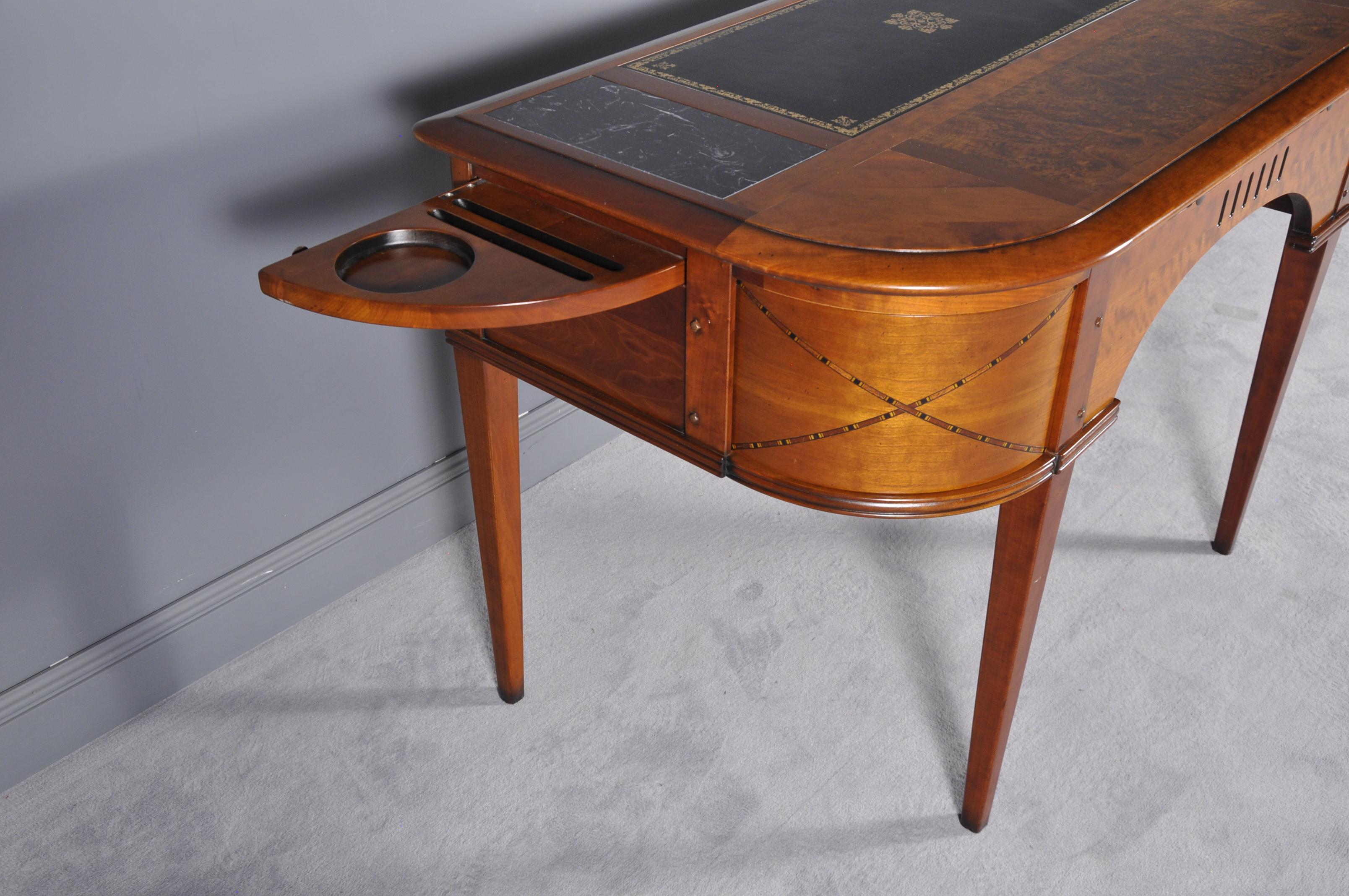 Cherrywood Art Deco French Writing Desk In Excellent Condition In Bucharest, RO