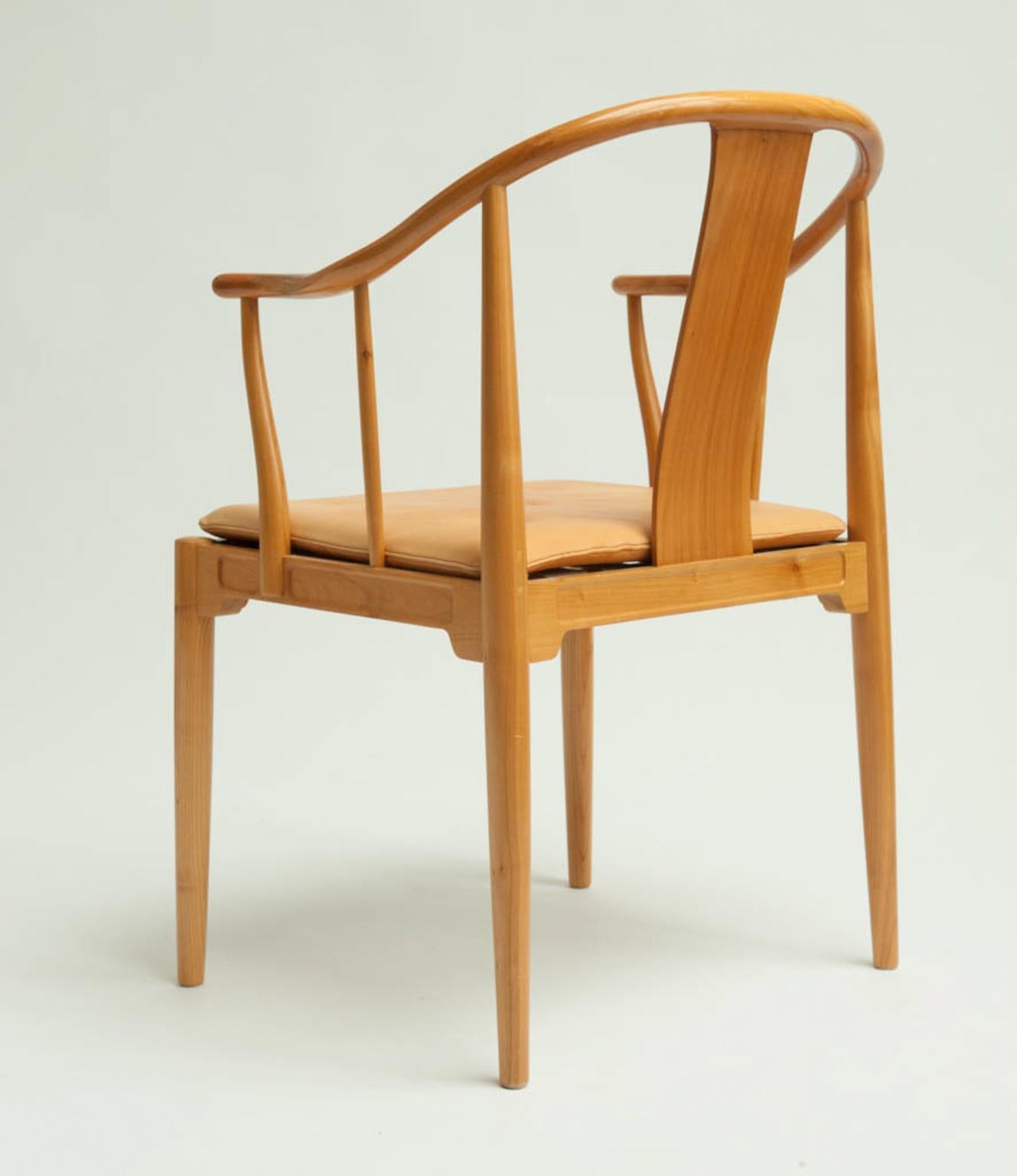 Scandinavian Modern Cherrywood China Chair by Hans J. Wegner For Sale