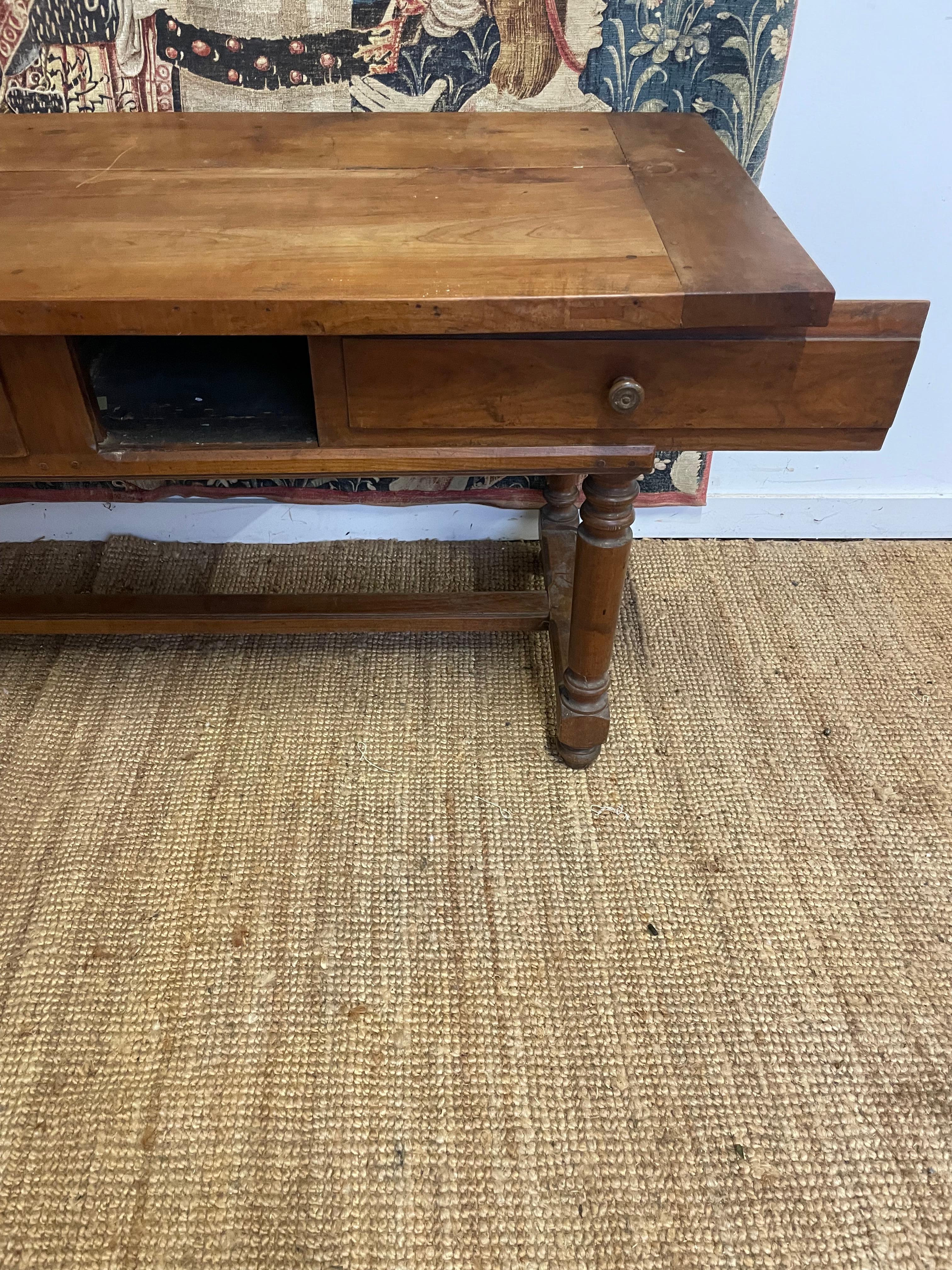 Mid-19th Century Cherrywood console / serving table For Sale