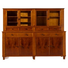 Credenza in ciliegio con libreria, manifattura Canciani, Chiavari, Italia 1940.