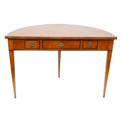 Cherrywood Demilune Writing Table, 19th Century