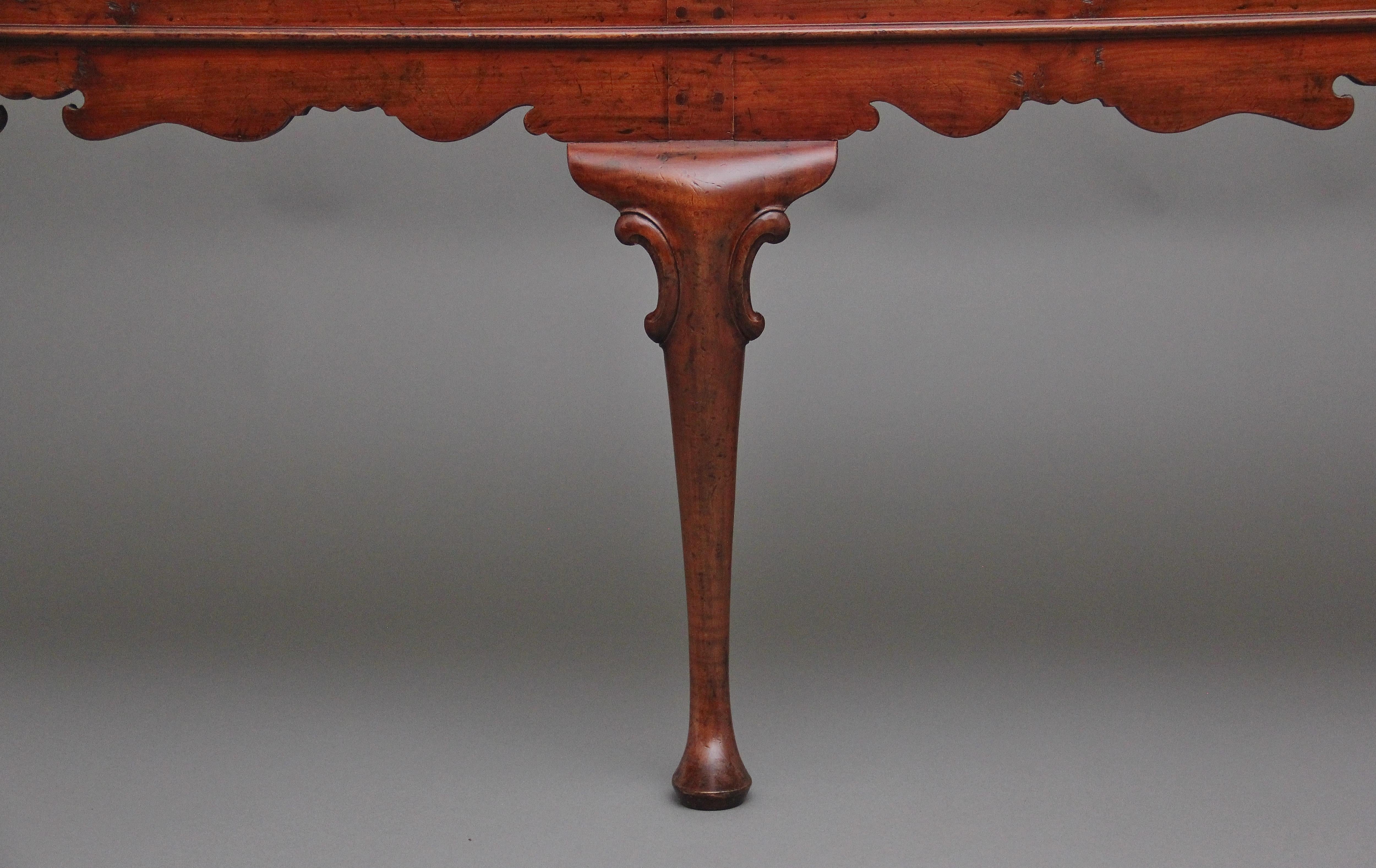 Mid-20th Century Cherrywood Dresser Base in the Queen Anne Style For Sale