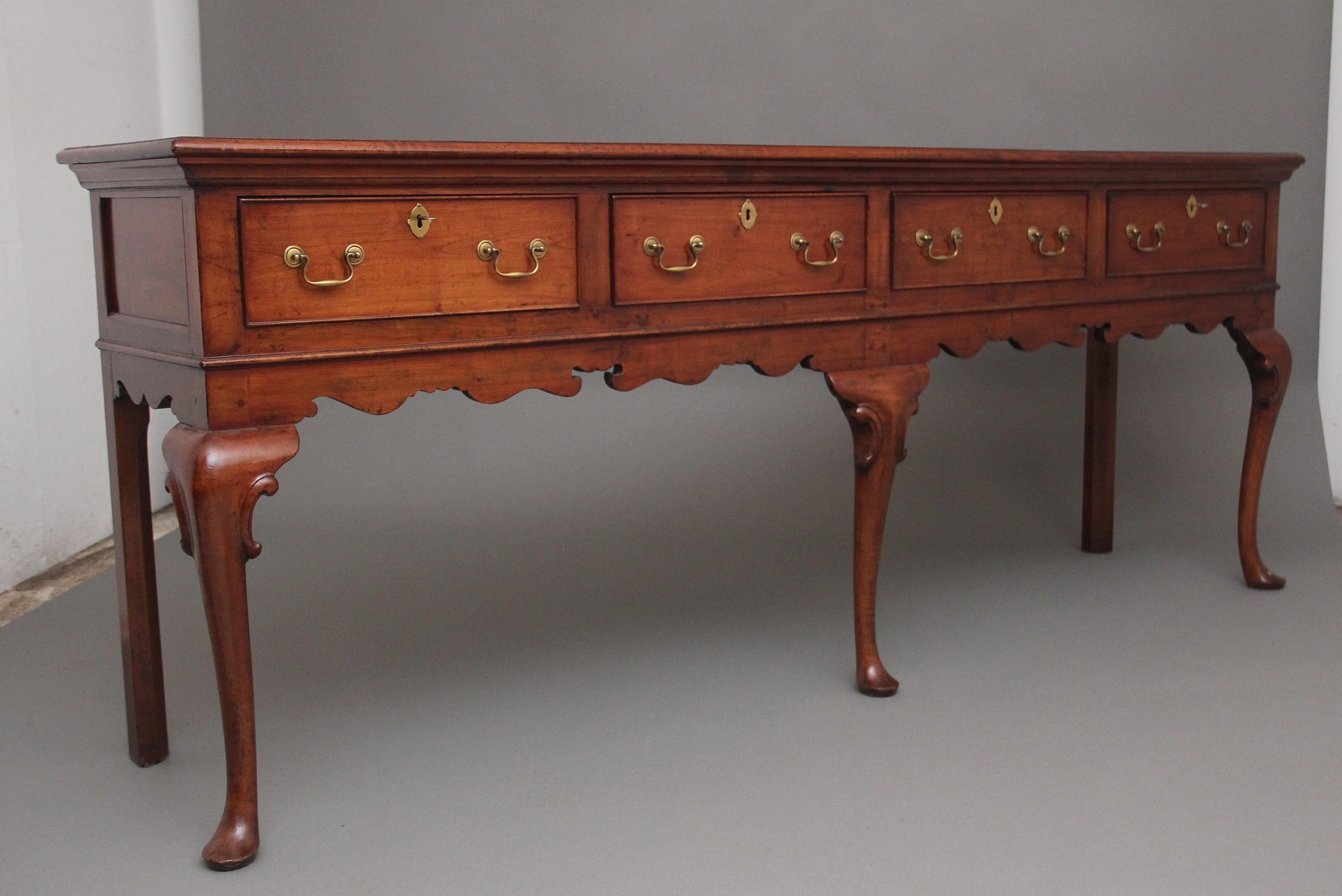 Cherrywood Dresser Base in the Queen Anne Style For Sale 1