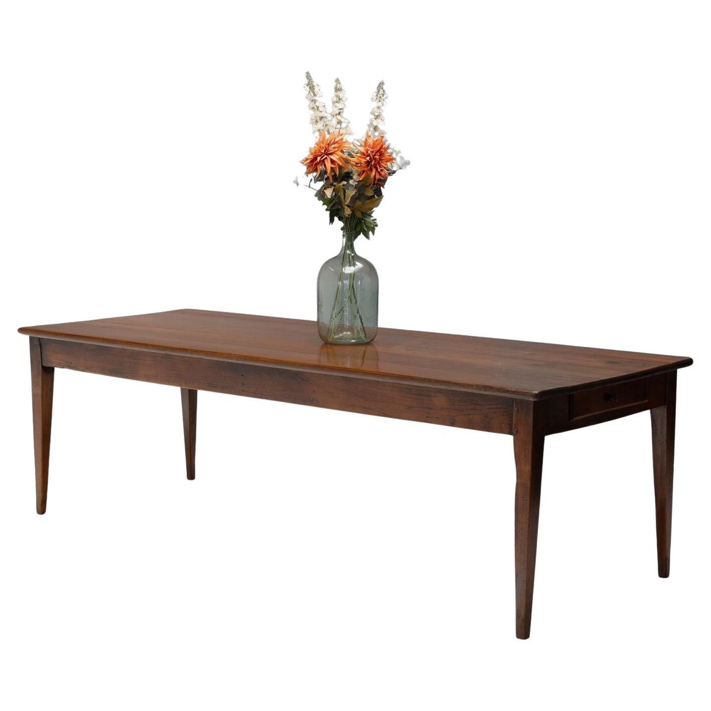 Table de ferme en bois de cerisier