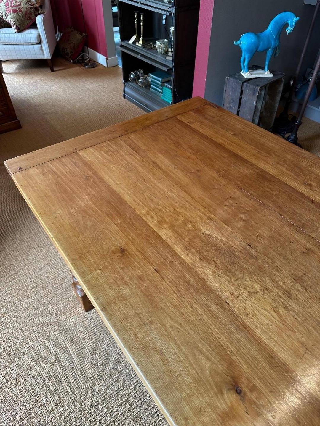 British Cherrywood farmhouse table For Sale