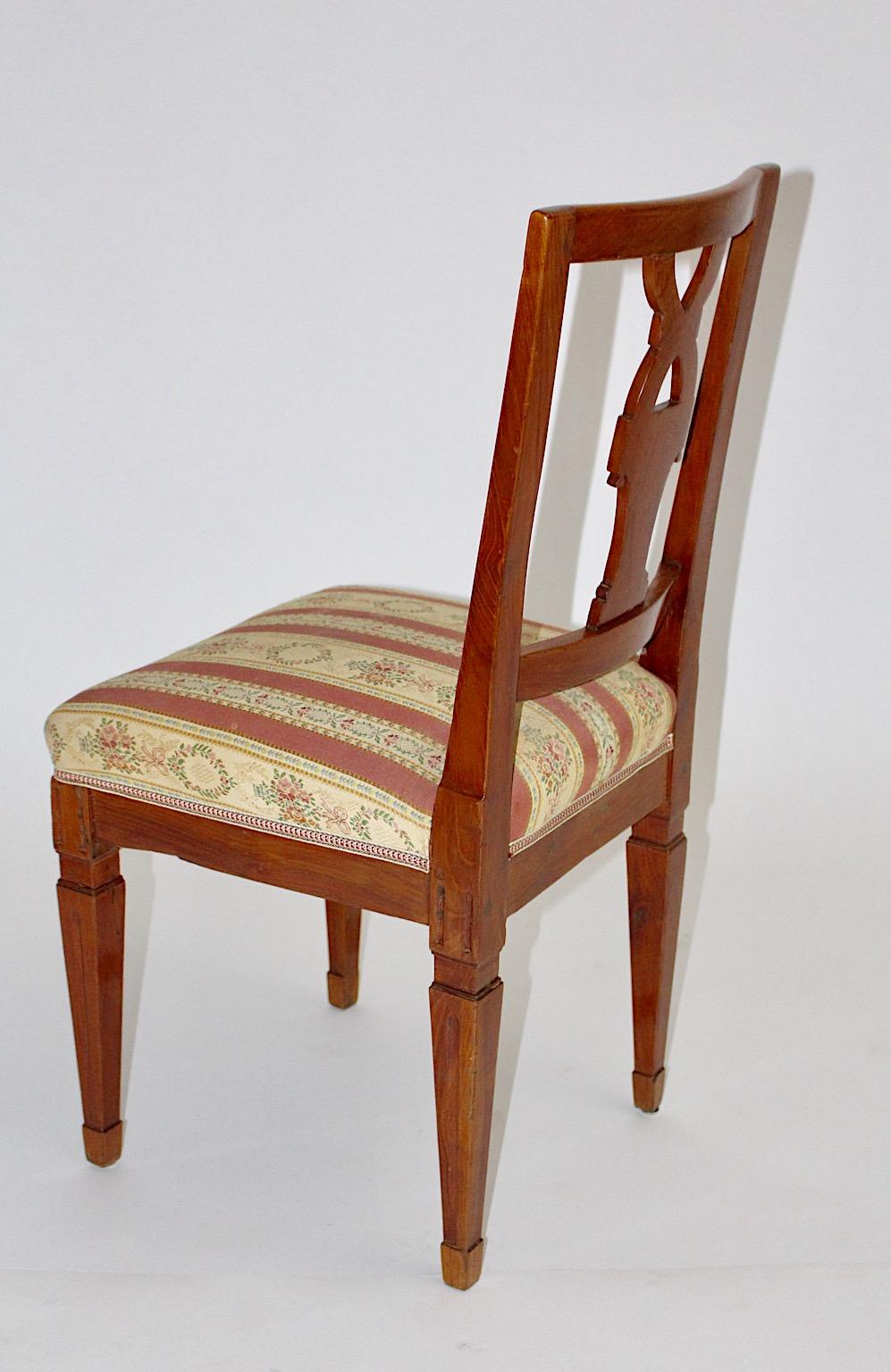 Louis XVI Cherrywood Maple Rustic Side Chair circa 1780 Austria For Sale