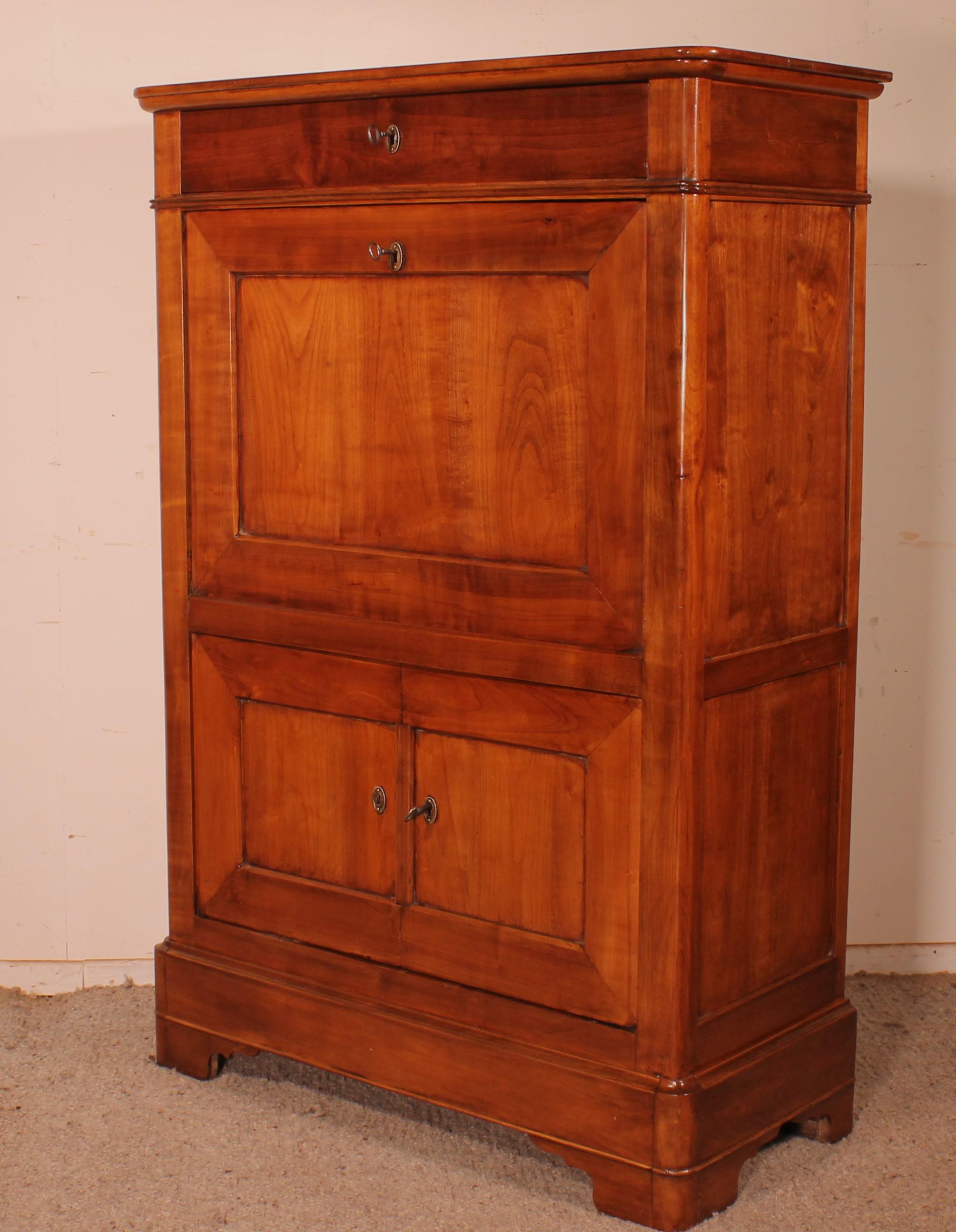 Cherrywood Secretary From The 19th Century -france For Sale 7