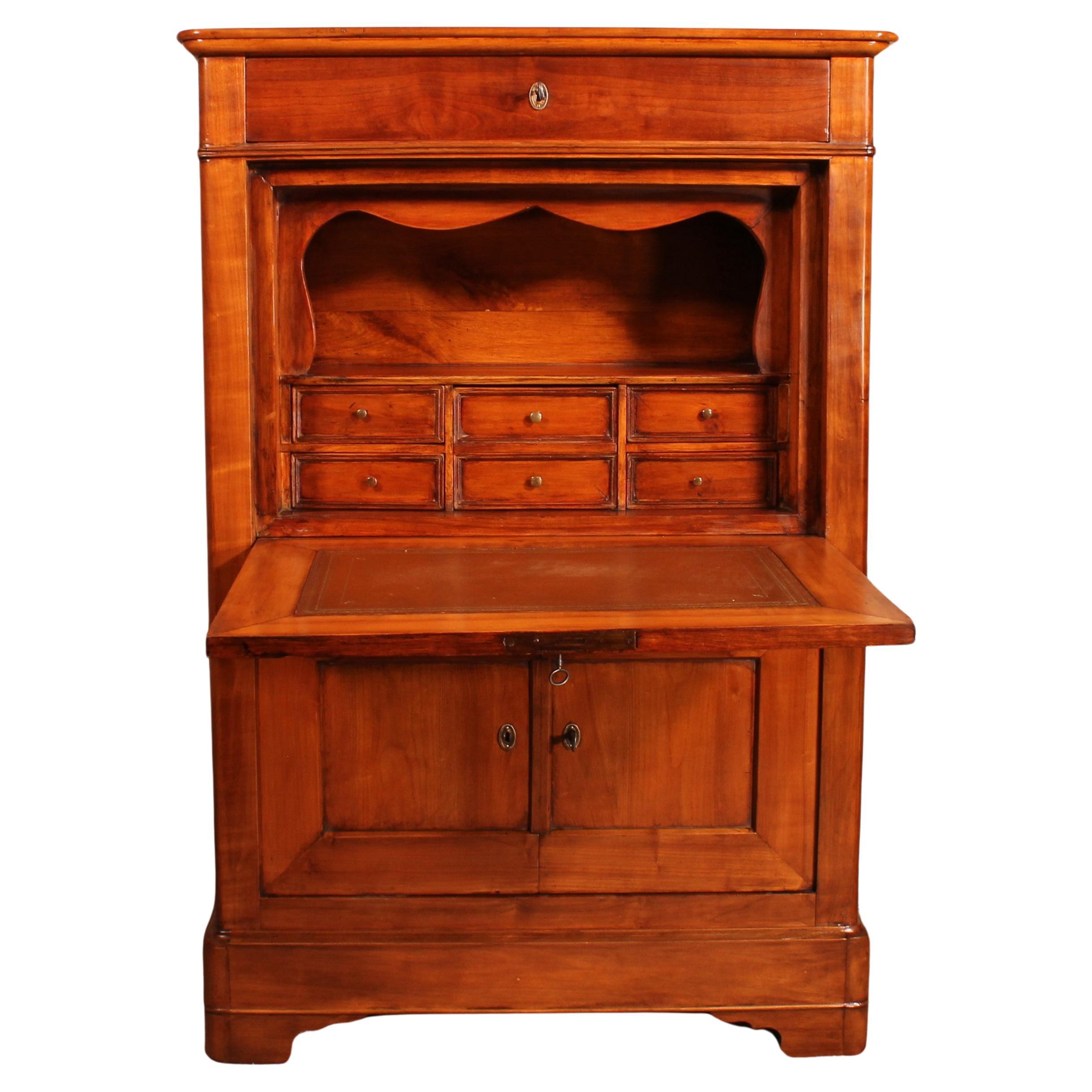Cherrywood Secretary From The 19th Century -france For Sale