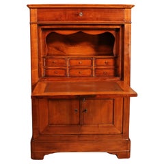 Antique Cherrywood Secretary From The 19th Century -france