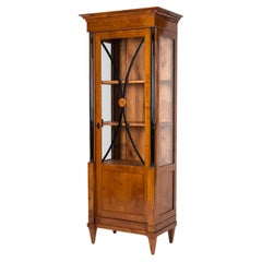 Kirschbaumholz-Vitrine, Deutschland, 19. Jahrhundert, Biedermeier-Ära