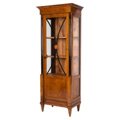 Cherrywood Vitrine, Germany, 19th Century, Biedermeier Era