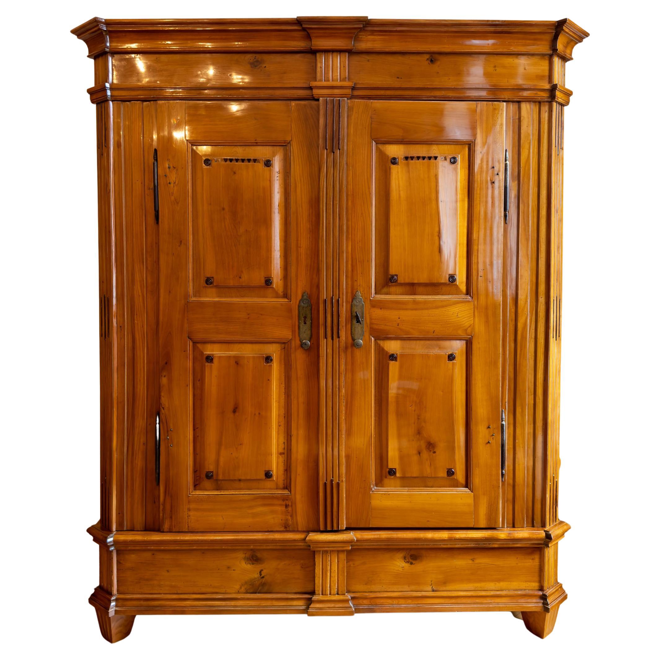 Cherrywood Wardrobe, Late 18th Century For Sale
