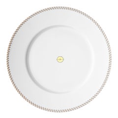 Dinner Porcelain Gold Plate, Parisian Style "Marie Antoinette"