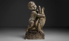 Cherub and Frog Marble Fountain, England 1890