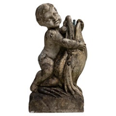 Cherub and Frog Marble Fountain, England 1890