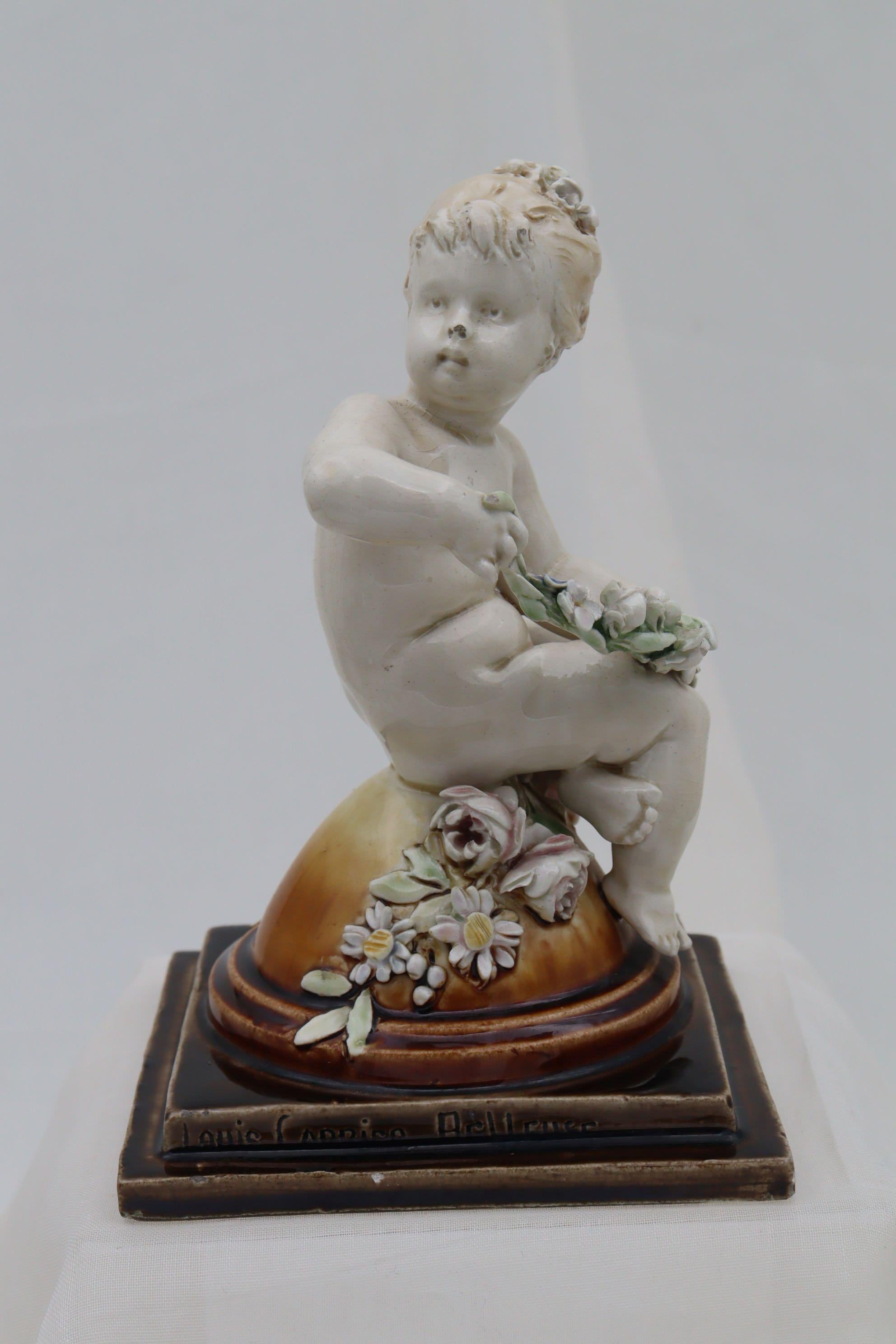 Late Victorian Cherub figurine by Louis Carrier-Belleuse For Sale