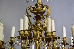 Cherub Gilt Bronze Cherub Chandelier