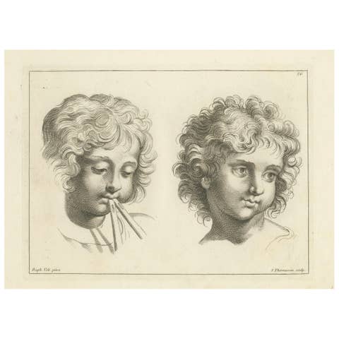"Cherubic Melody: Raphael's Vision, Engraved by Thomassin, 1740
