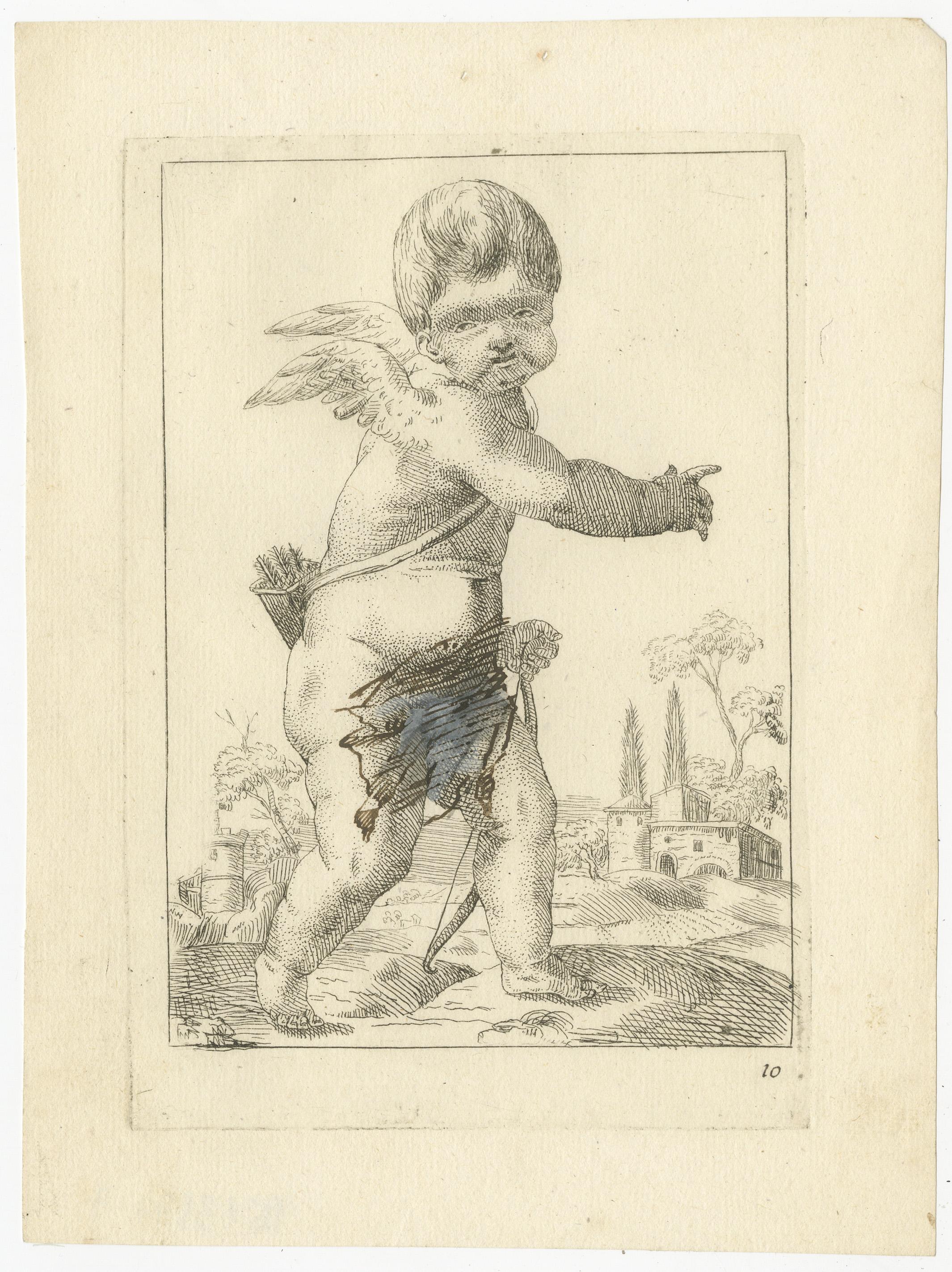 Cherubic Mischief: A Rare Baroque Collection, circa 1620 In Good Condition For Sale In Langweer, NL