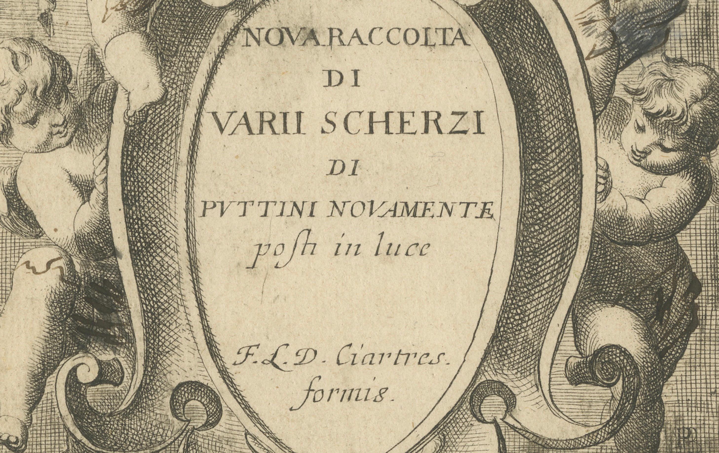 Paper Cherubic Mischief: A Rare Baroque Collection, circa 1620 For Sale