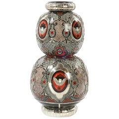 Cherubs Jar Ceramic and White Metal ‘Alpaca’, One of a Kind