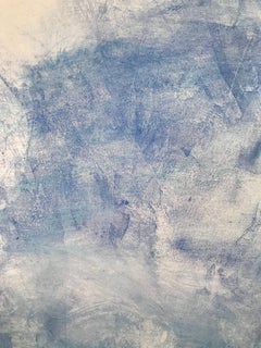 "Cloud Study", Contemporary, Abstract, Landscape, Blue, White, Acrylic Painting