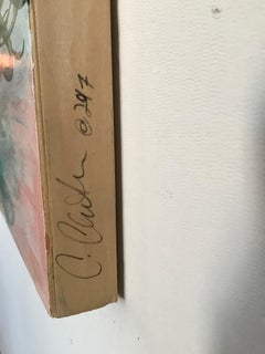 "Reflejos de otoño 1", Abstracto, Otoño, Dorado, Azul, Pintura acrílica, 2017