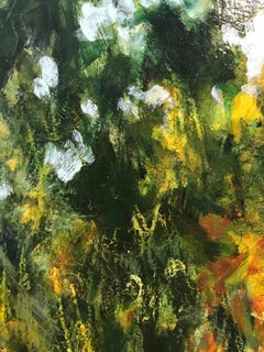 "Azul Imposible 2", abstracto, paisaje, siempre verde, rojo, pintura acrílica