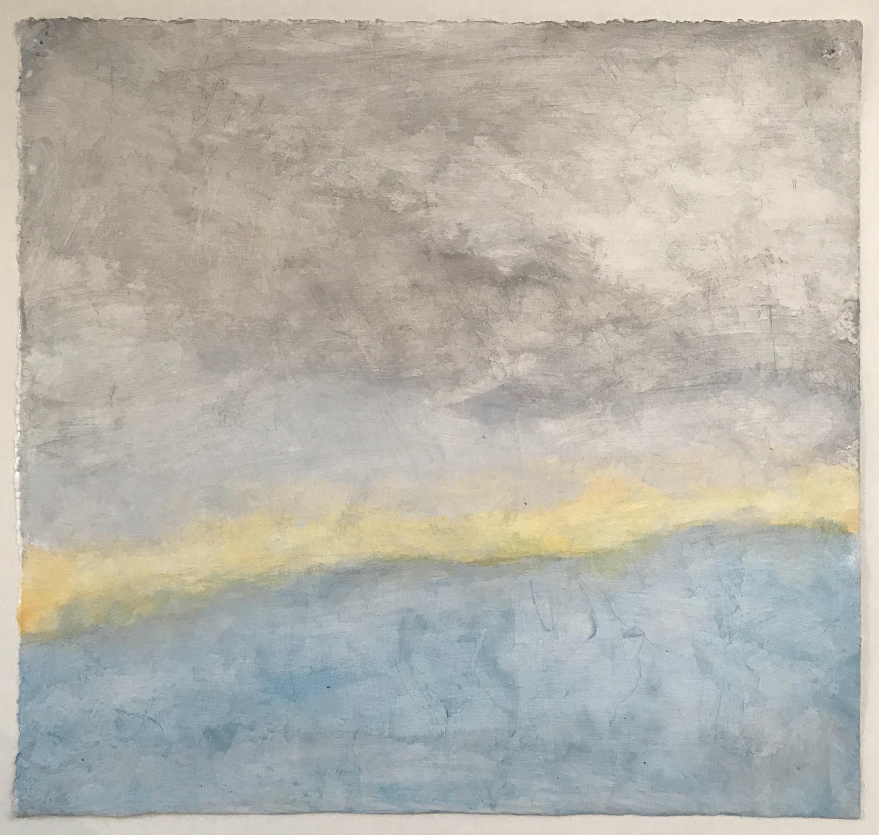 Cheryl Clinton Abstract Painting - "Sky and Cloud Study", Contemporary, Abstract, Landscape, Acrylic Painting, 2001