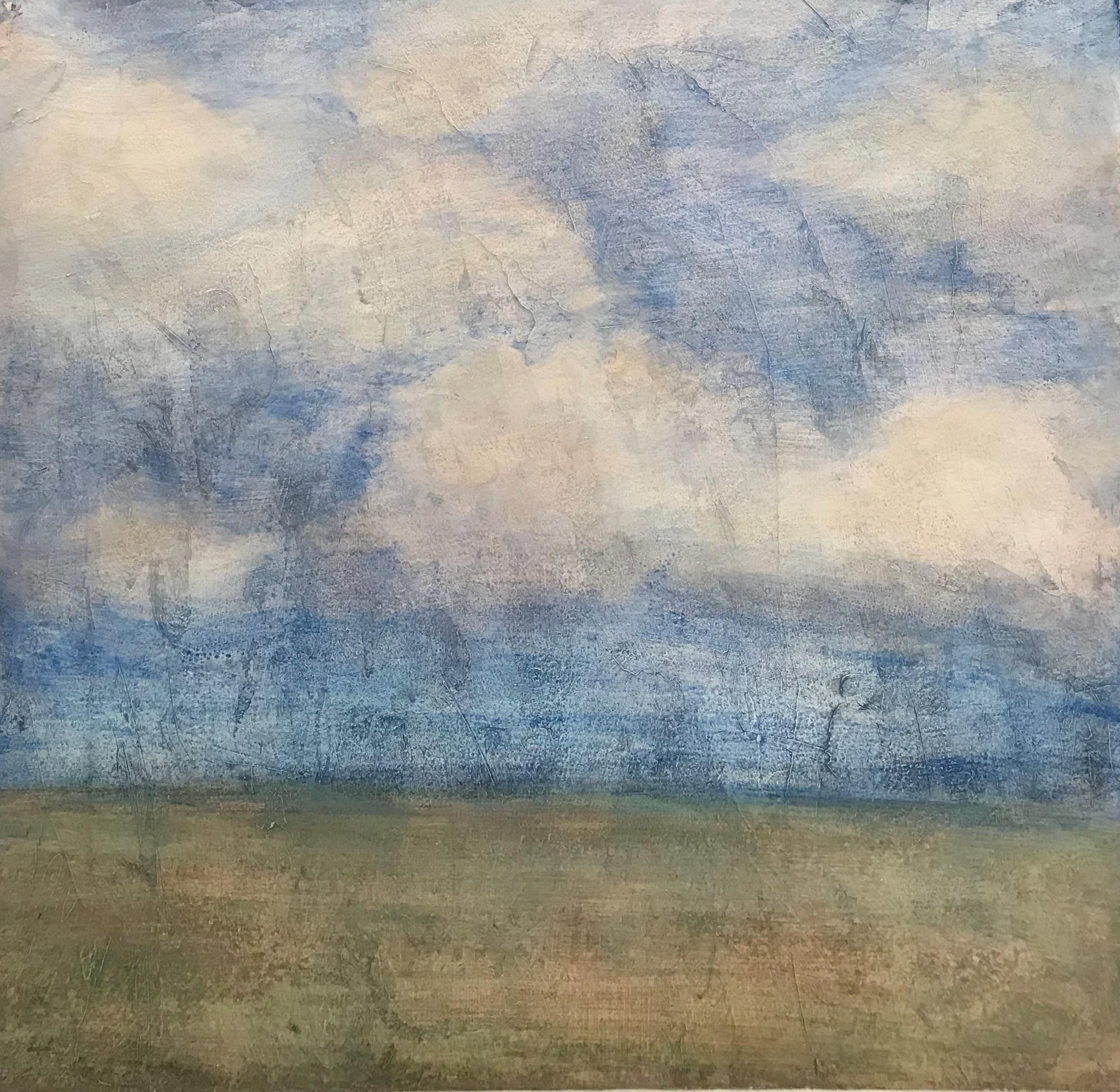 Cheryl Clinton Abstract Painting - "Sky and Horizon Study", contemporary, abstract, landscape, acrylic painting