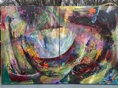 Hawaii Energy Diptych, Mixed Media on Canvas
