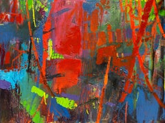 Peinture, huile sur toile, « Secret Forest No. 2020024 » (Forte secrète du changement climatique)