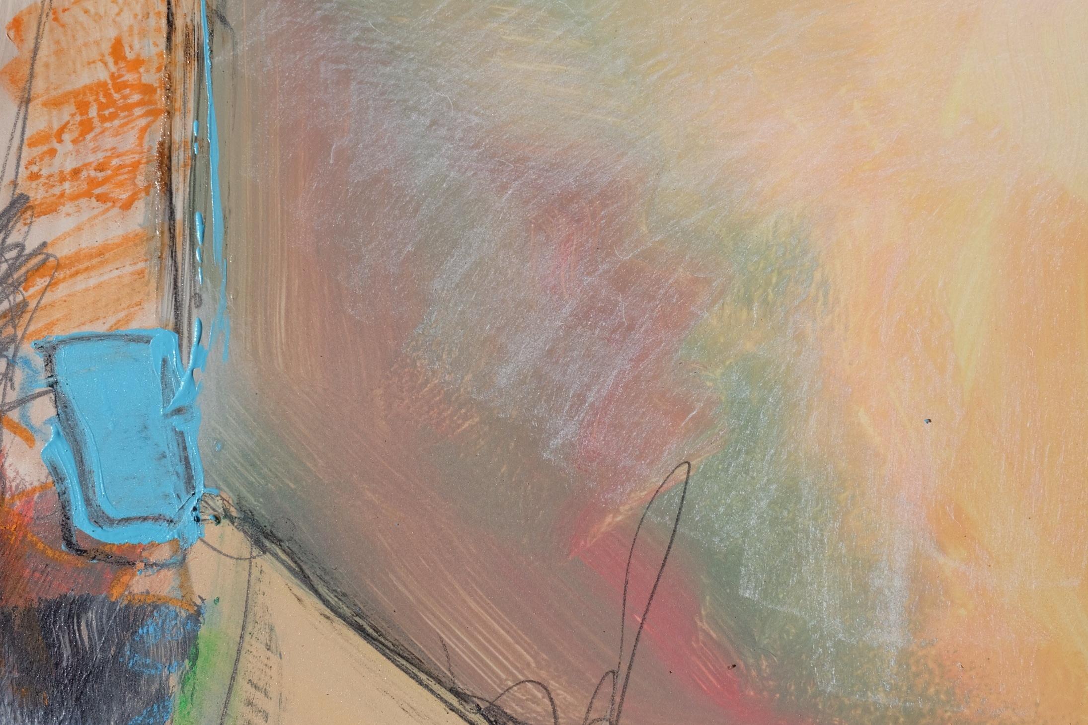 Island Formations, Pittura, Acrilico su carta - Abstract Painting Marrone di Cheryl Johnson