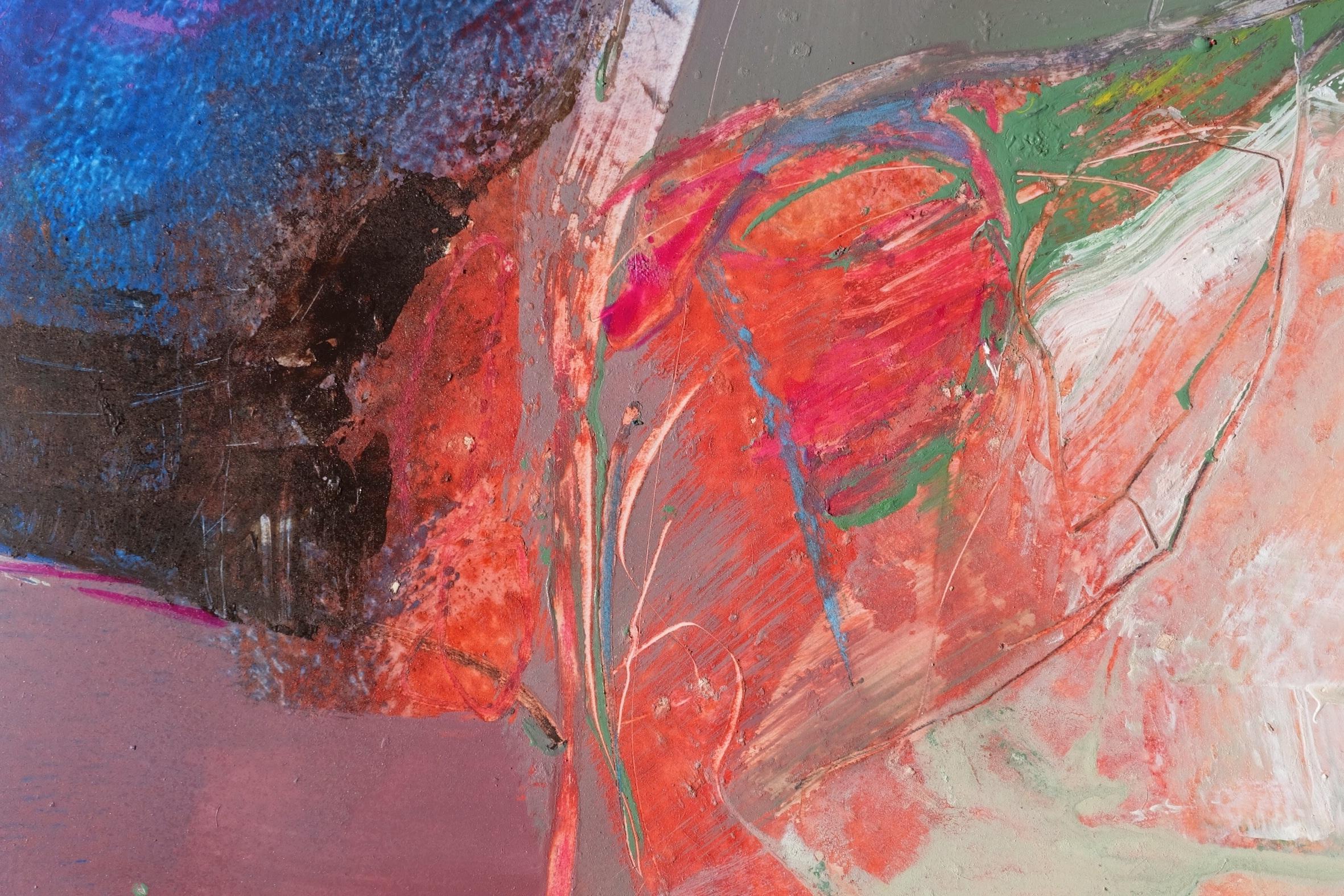 Formación Napoli, Pintura, Acrílico sobre papel - Abstract Painting Gris de Cheryl Johnson