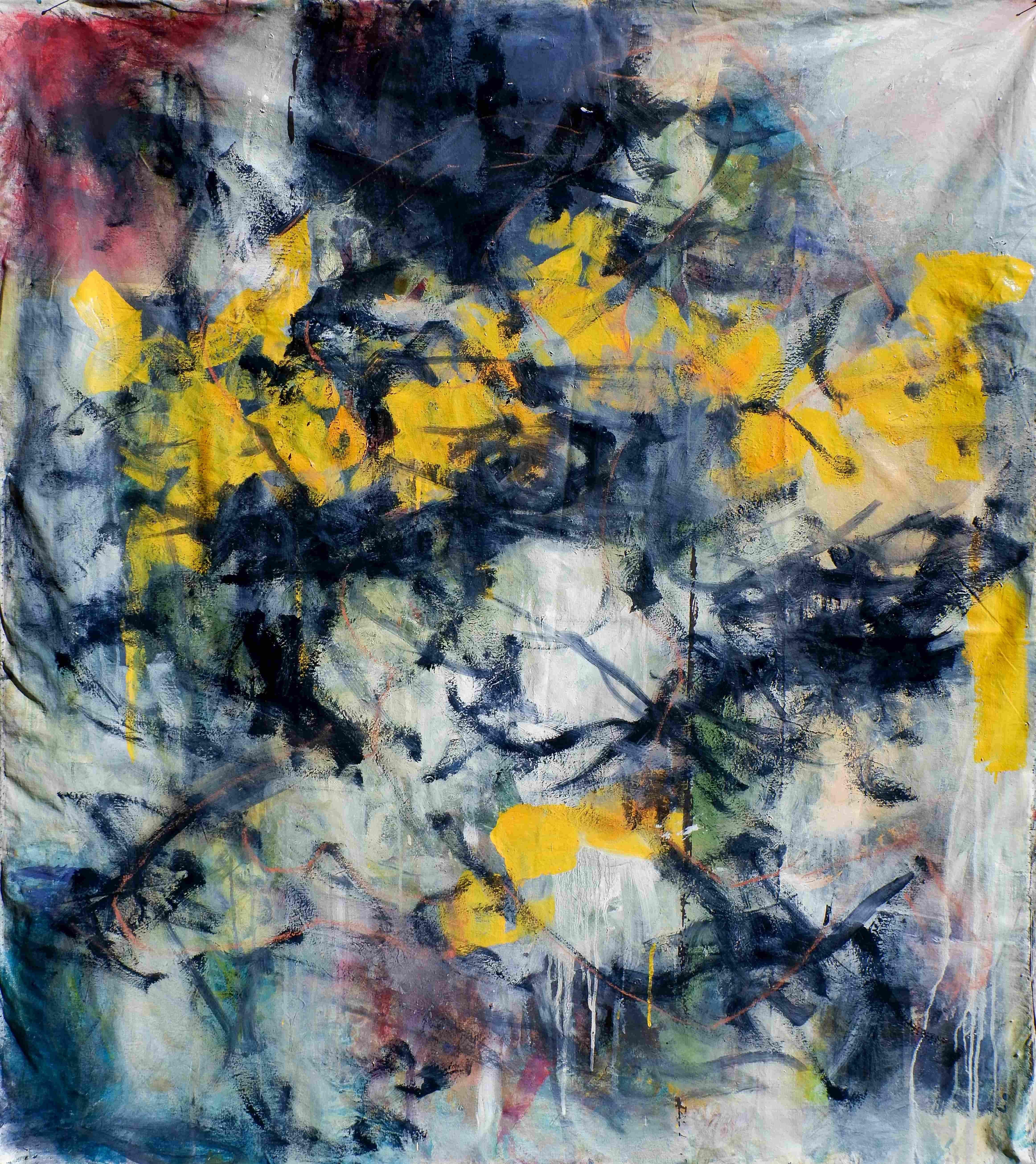 Abstract Painting di Cheryl Johnson - Spanning Time No2019017, Pittura, Olio su tela