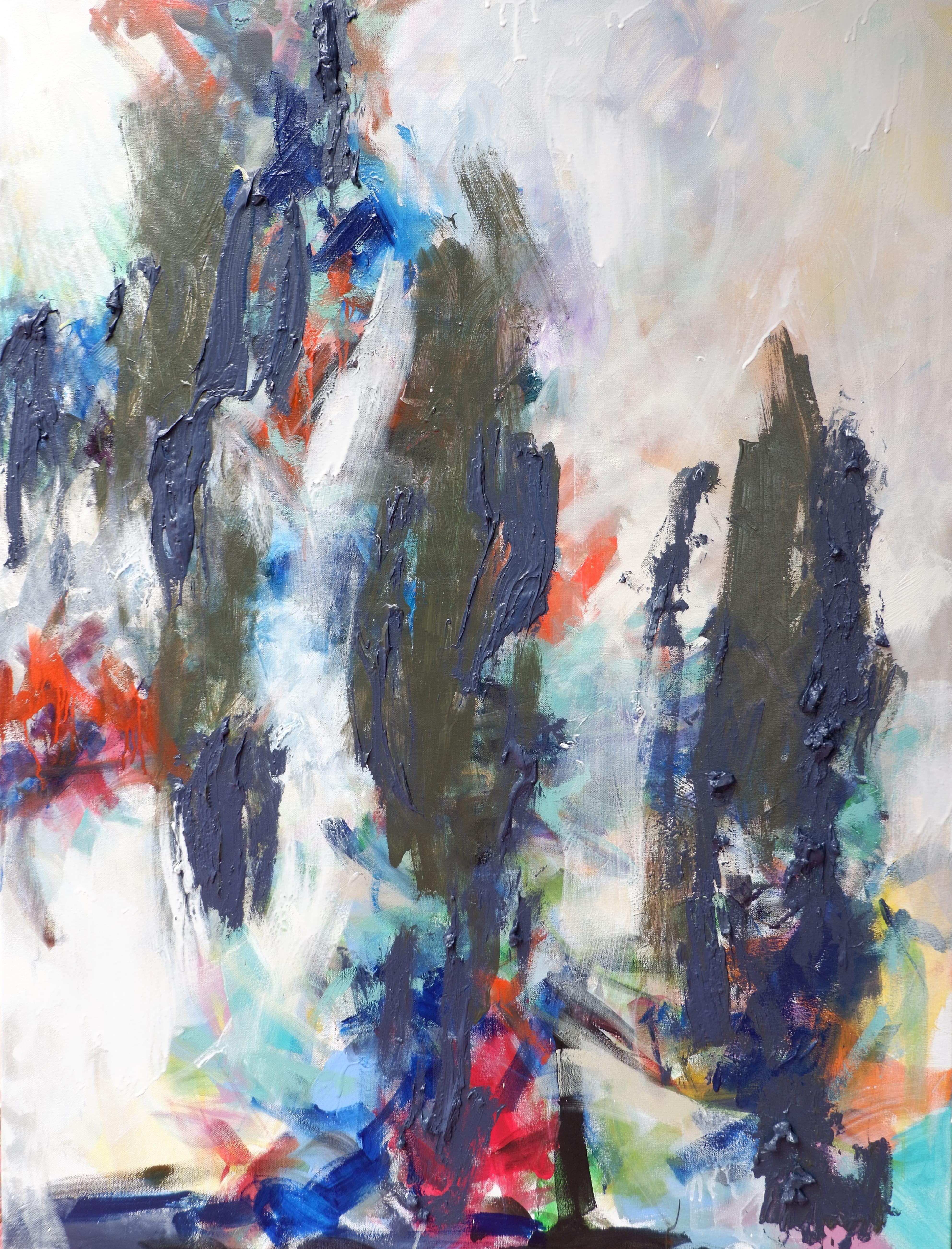 Cheryl Johnson Abstract Painting - Suddenly Admiring Joan Mitchell N┬░20181101, Painting, Oil on Canvas