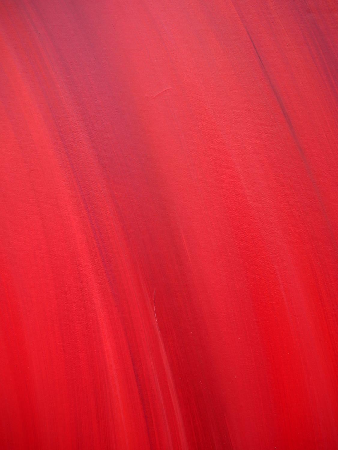 Rotes, lila und schwarzes abstraktes zeitgenössisches Farbfeldgemälde im Angebot 4