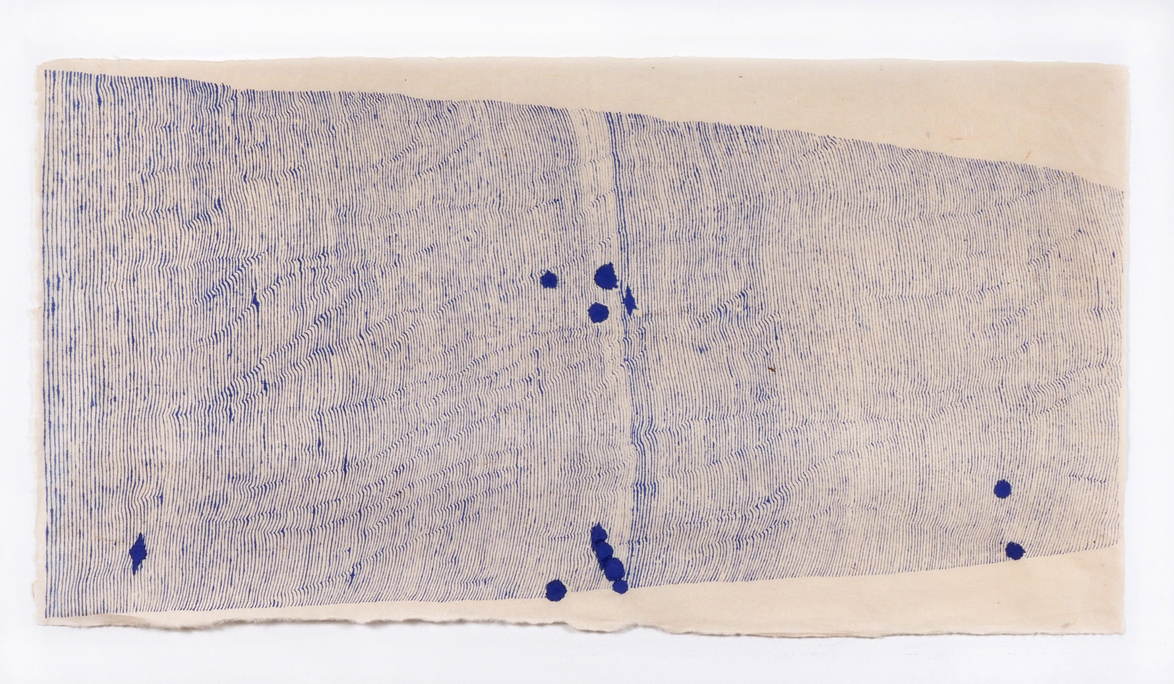 Cheryl Levin Animal Painting - Blue Path With A Lot Of Mistakes