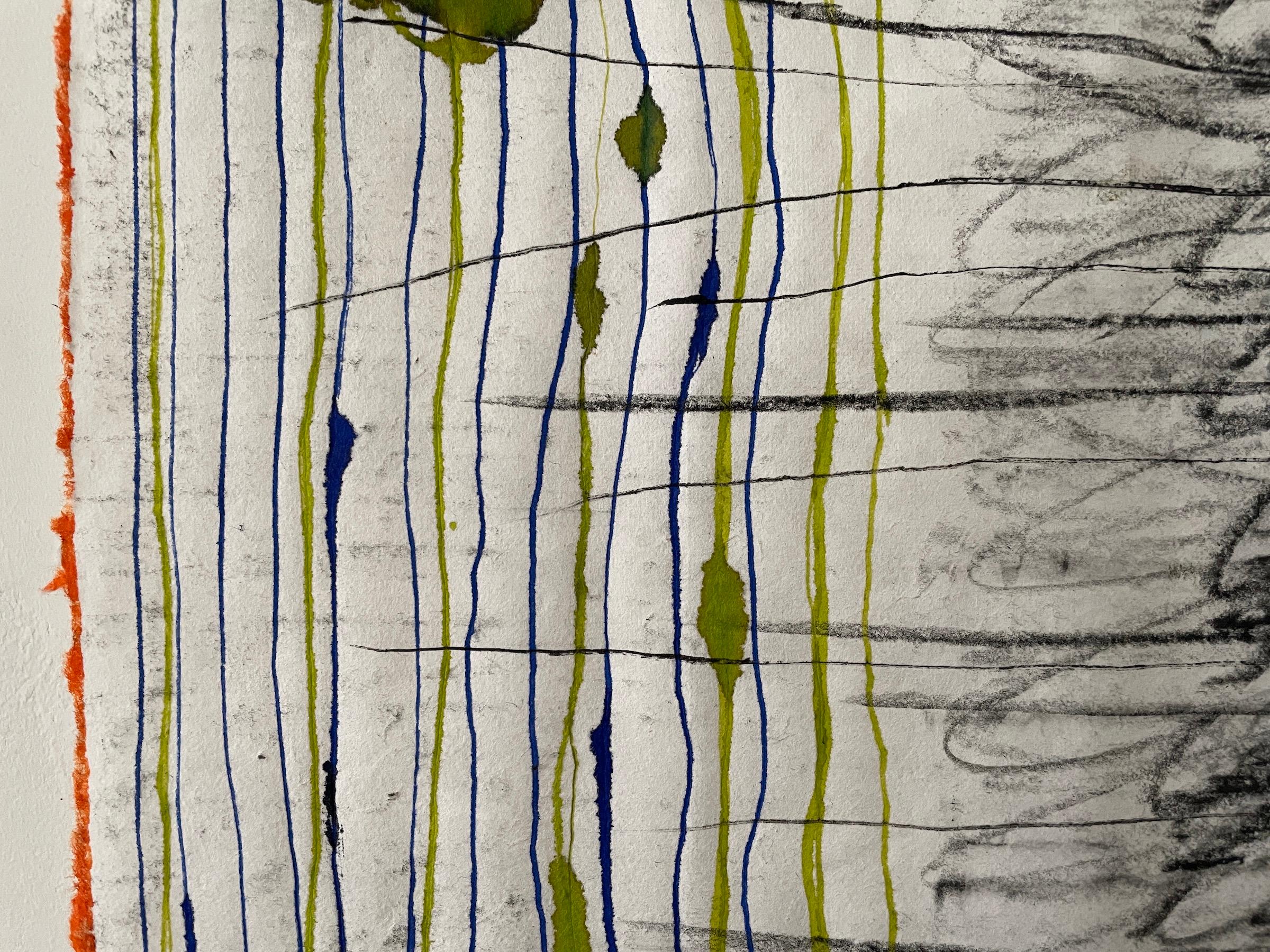 Cinq lignes avec points - Painting de Cheryl Levin