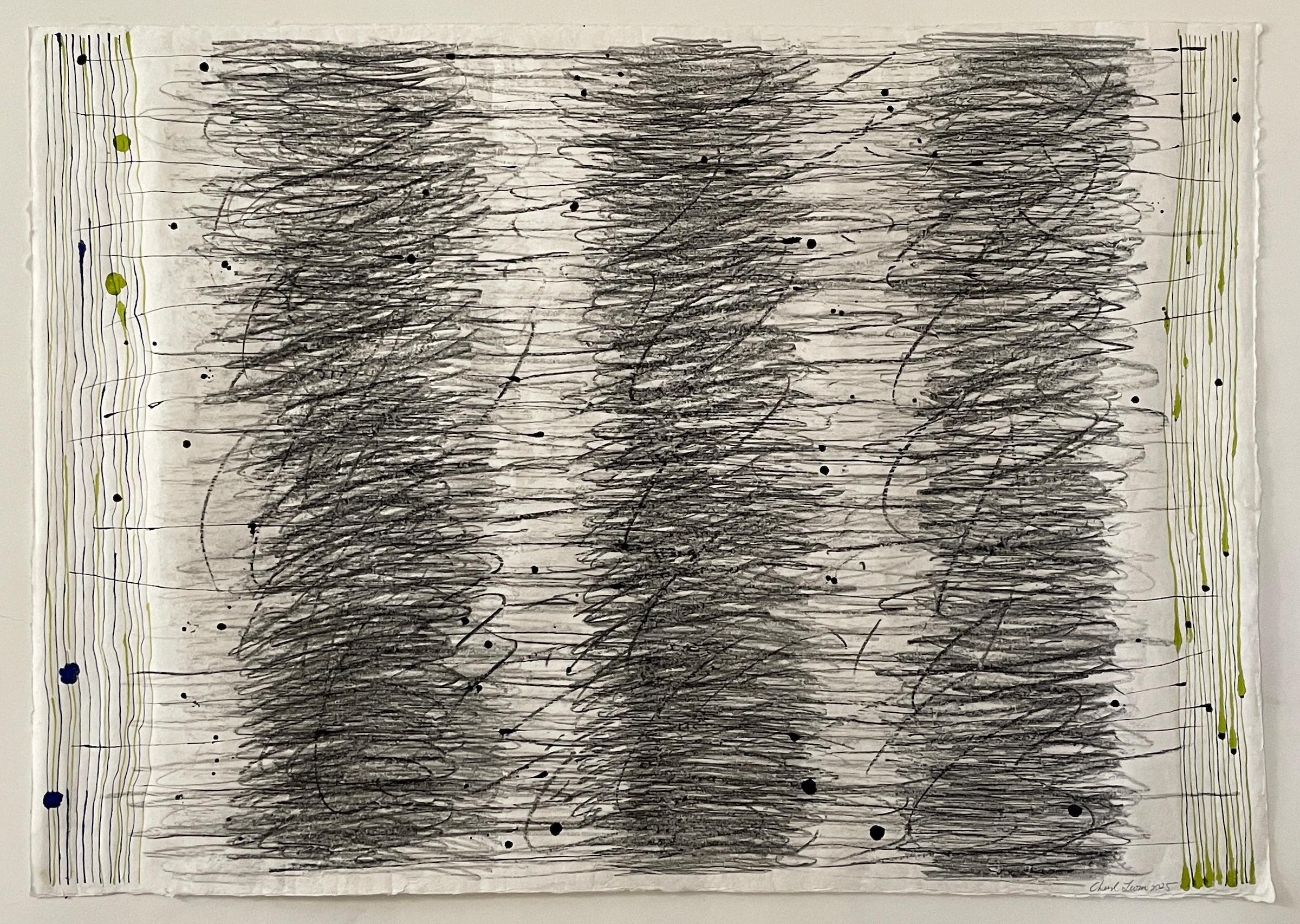 Animal Painting Cheryl Levin - Trois lignes avec des points