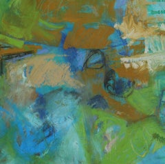 Finding My Way 1  , oil on paper on wood  Abstract, "THREE I's", Framed