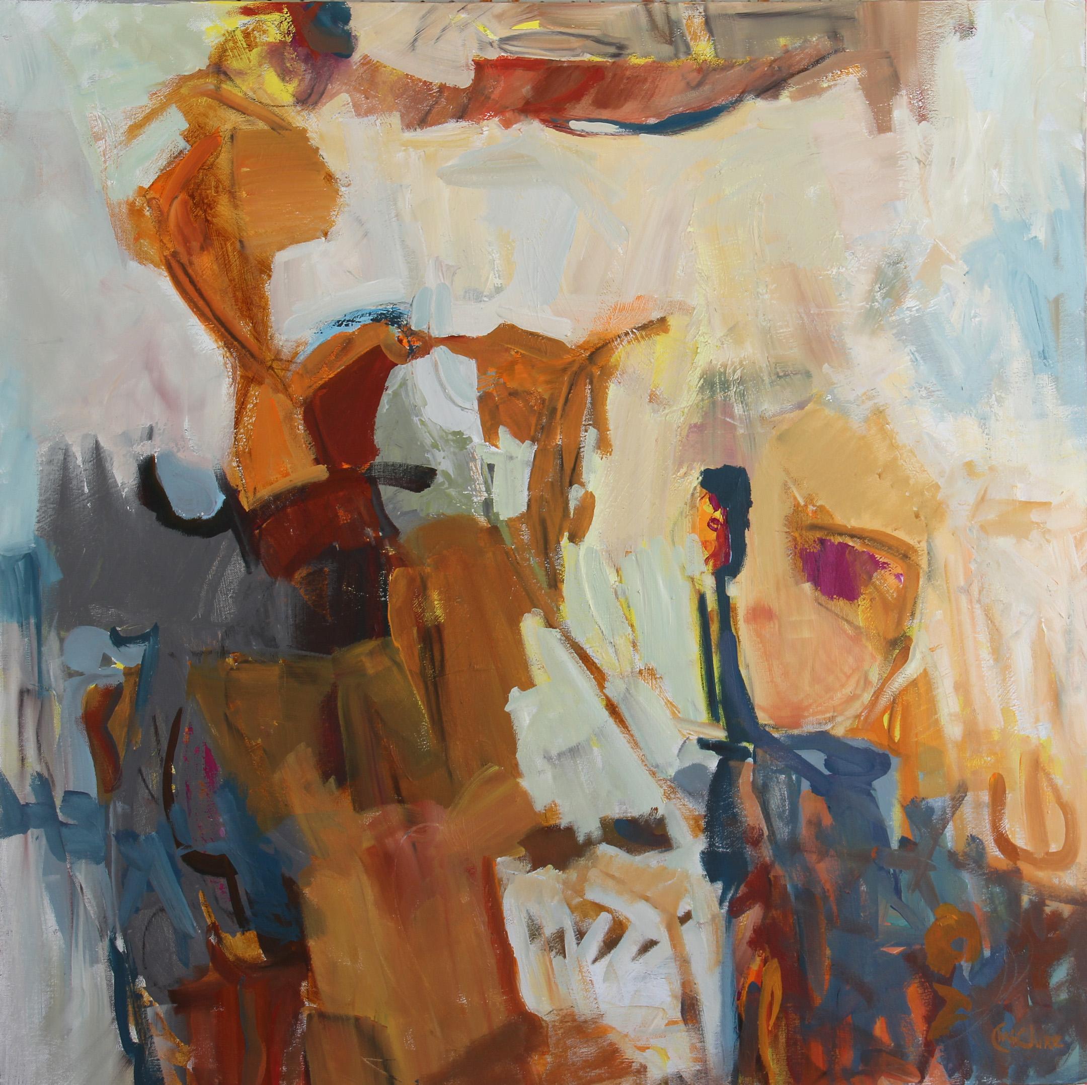 Trouver sa voie  #1 de la série Finding My Way huile sur papier sur bois  Encadré en vente 3