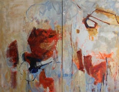 Johnson Creek, Late Spring Storms, Diptych, 36 x 48, Acrylic on Canvas  (2)