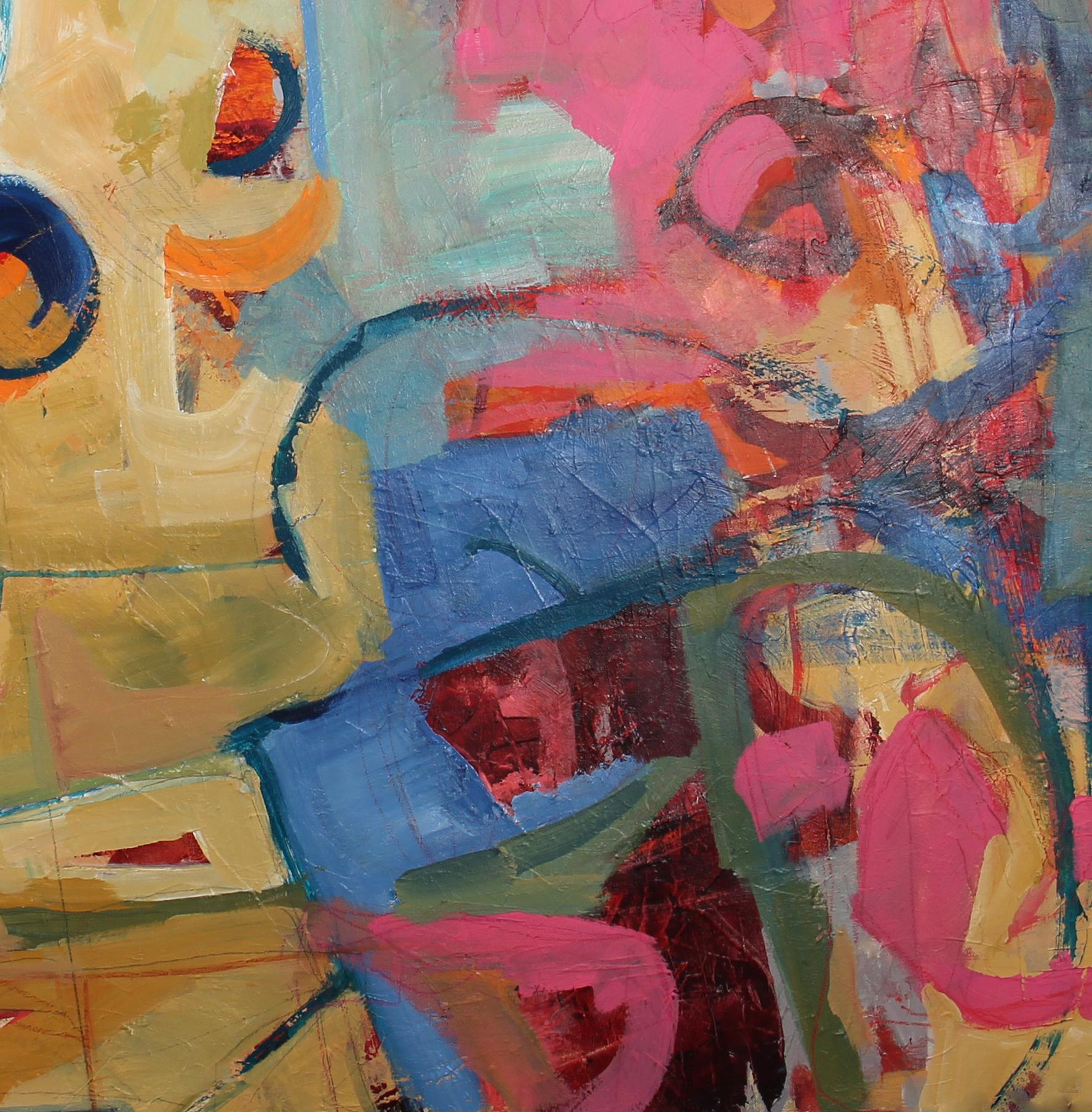 Mid-Summer Dance Acrylic on Panel  Abstract  INFLUENCES, INTUITION and INTENT - Painting by Cheryl McClure