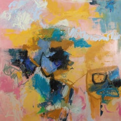 Mid-Summer Johnson Summer Creek 2, Oil on Panel, 36x36, Abstract, "THREE I's", 