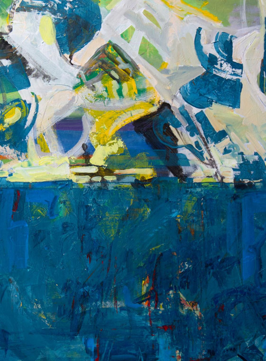 Carreteras y autovías, Acrílico, Artista de Texas. Arte Contemporáneo, Arte Abstracto en venta 1