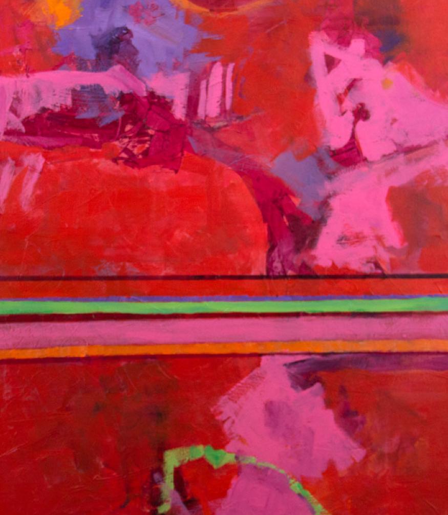 Oui, c'est rose  est une abstraction  peinture de l'artiste texane Cheryl McClure sur un panneau en bois, ce qui rend inutile l'utilisation d'un cadre...
Comme beaucoup d'artistes, l'intérêt de M. McClure pour l'art s'est développé dès son enfance.