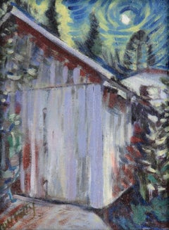 "Moon I", Contemporary Small-Scale Nocturnal Landscape